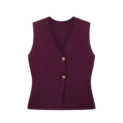 Lina - Mouwloze Gilet Top