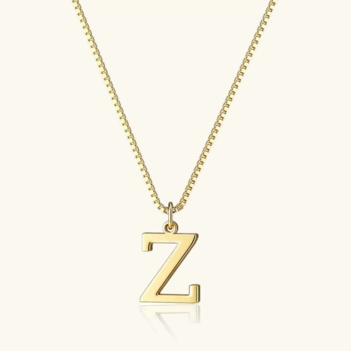 Dames Letterketting – Gold-Tone Initiaal Hanger