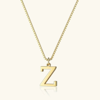 Dames Letterketting – Gold-Tone Initiaal Hanger