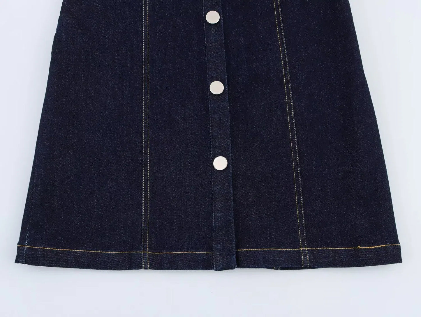 Fleur - Slank Denim Mouwloos Mini Jurkje