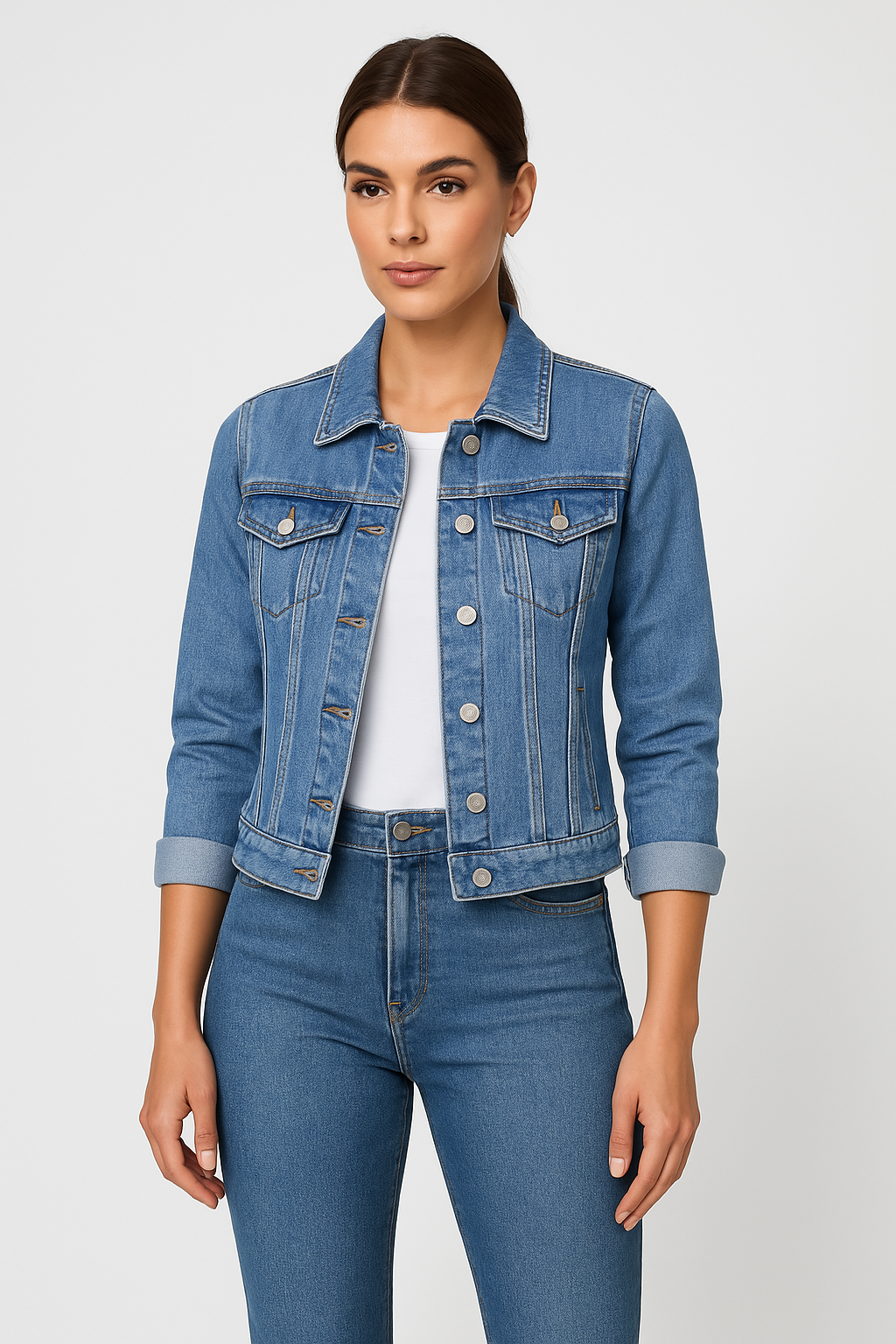 Zaira – Trendy Korte Denim Jas voor Dames