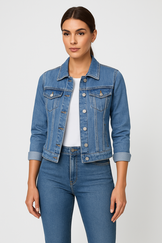 Zaira – Trendy Korte Denim Jas voor Dames