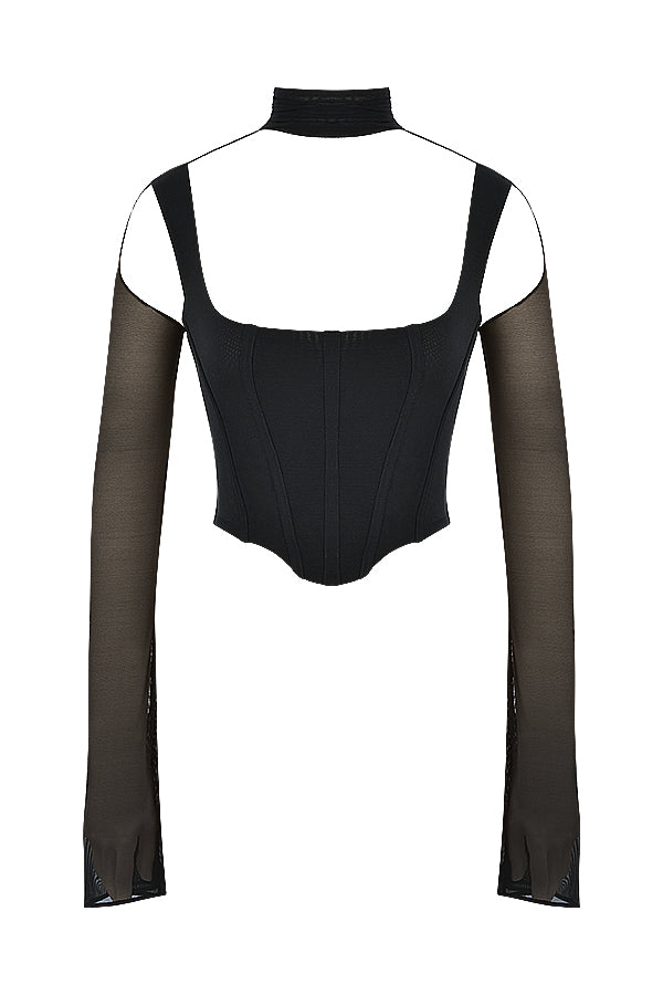Havanya - Zwarte Cropped Top