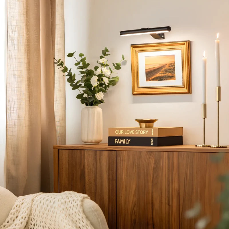 Draadloze Wandlamp voor Kunst – Oplaadbare LED Verlichting met Afstandsbediening