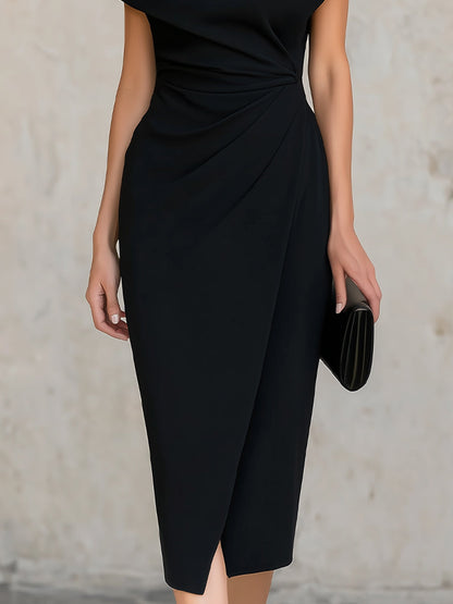 Dames Asymmetrische Midi Jurk – Casual, Geschikt voor Lente en Zomer