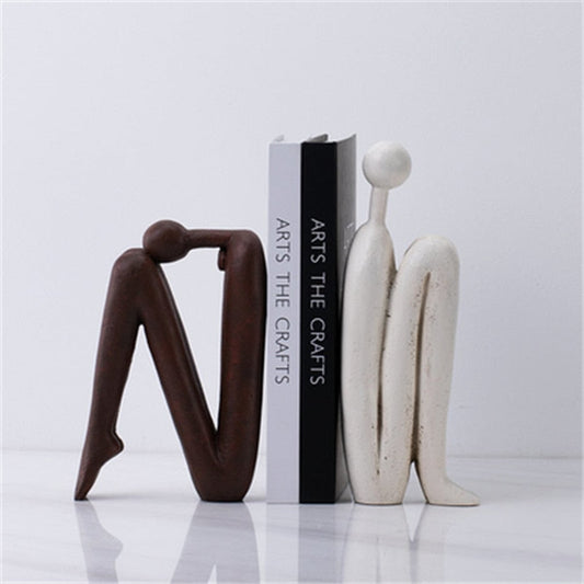 abstract figure bookends