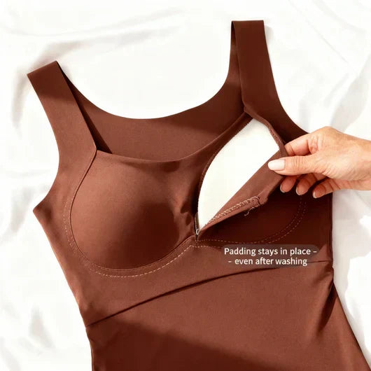 Dames Tanktop met Ingebouwde Bra - Zacht en Comfortabel Basic