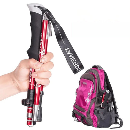  Foldable hiking sticks telescope made of carbon - light, ergonomic for trekking-4