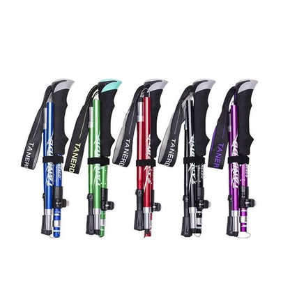  Foldable hiking sticks telescope made of carbon - light, ergonomic for trekking-1