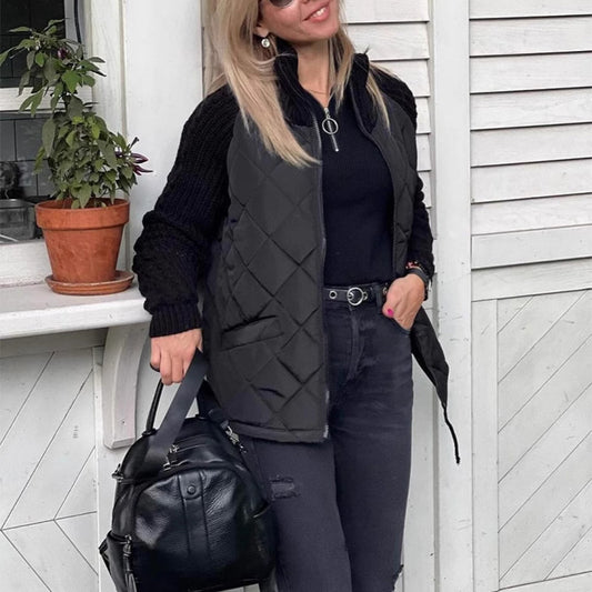 ❄️Winter Chic❄️ Gebreide Patchwork Puffy Jacket