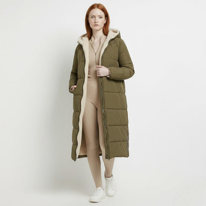 Alessia – Women's Winter Reversible Jacket - Puffer Jacket - Green - Taylor & Bennett