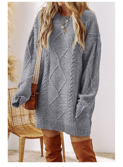 Kelly Cable Knit Jumper Dress_6