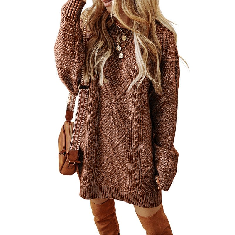 Kelly Cable Knit Jumper Dress_9