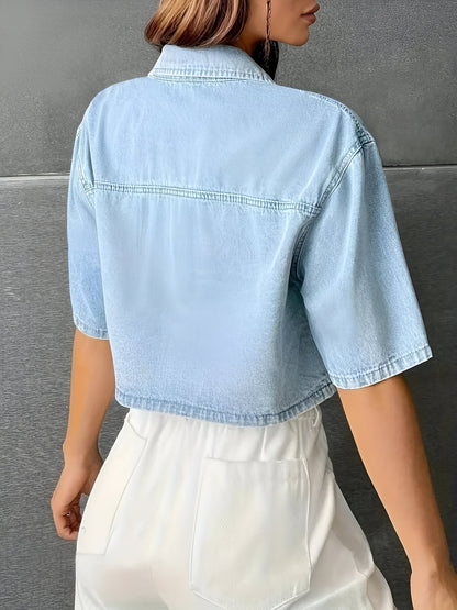 Alison - Lichtblauw Denim Overhemd