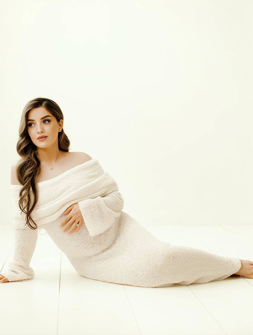 Dames A-lijn Jurk – Met Off-shoulder en Lange Mouwen, Geschikt voor Lente en Zomer