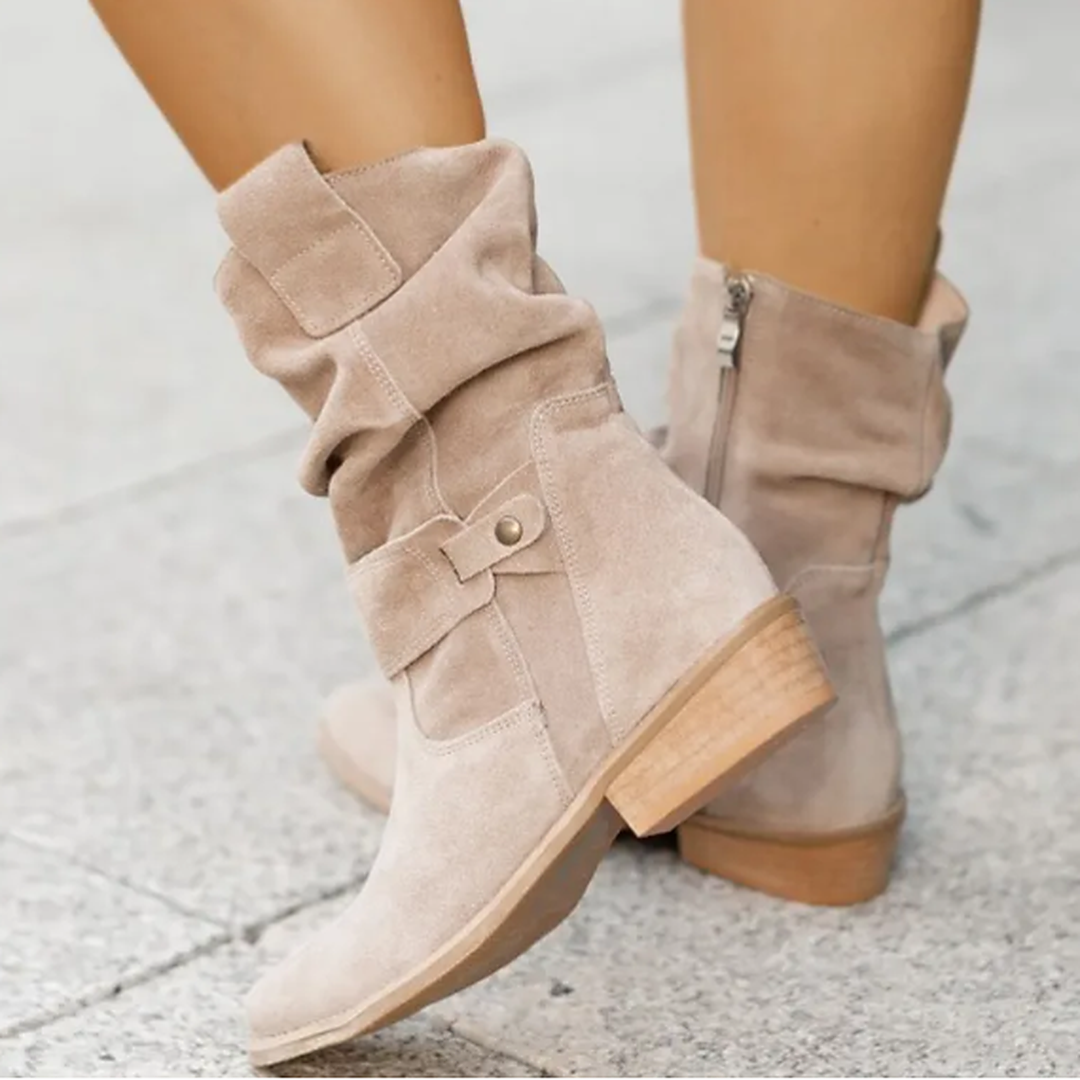 Botas ortopédicas para mujer con cremallera lateral y corte holgado