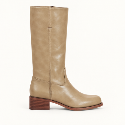 Dames Leren Laarzen – Exclusief, Luxe, Hoogwaardig Leer, Casual voor Thuis en Buiten