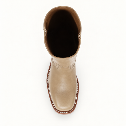Dames Leren Laarzen – Exclusief, Luxe, Hoogwaardig Leer, Casual voor Thuis en Buiten