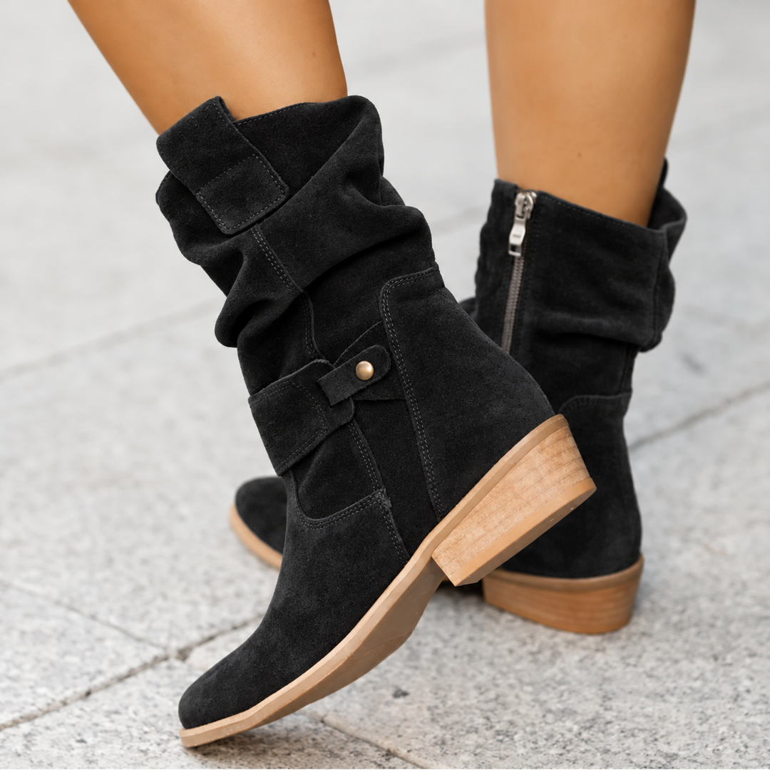 Botas ortopédicas para mujer con cremallera lateral y corte holgado