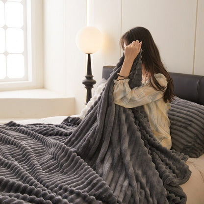 Plaid Grofgebreide Structuur Plaid voor Bank of Bed | Groot