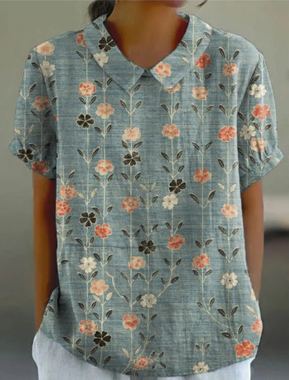 Jovina - Katoen-Linnen Blouse