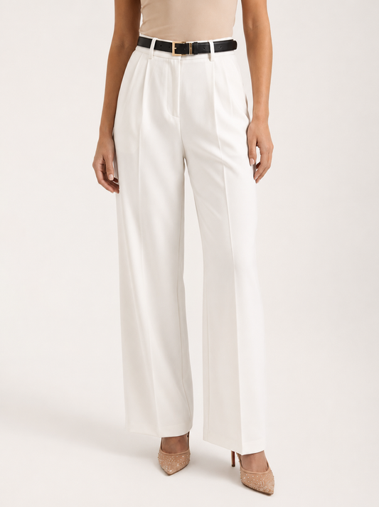 Dames High-Waisted Broek – Slim Fit, Geschikt voor Werk en Dagelijks Gebruik