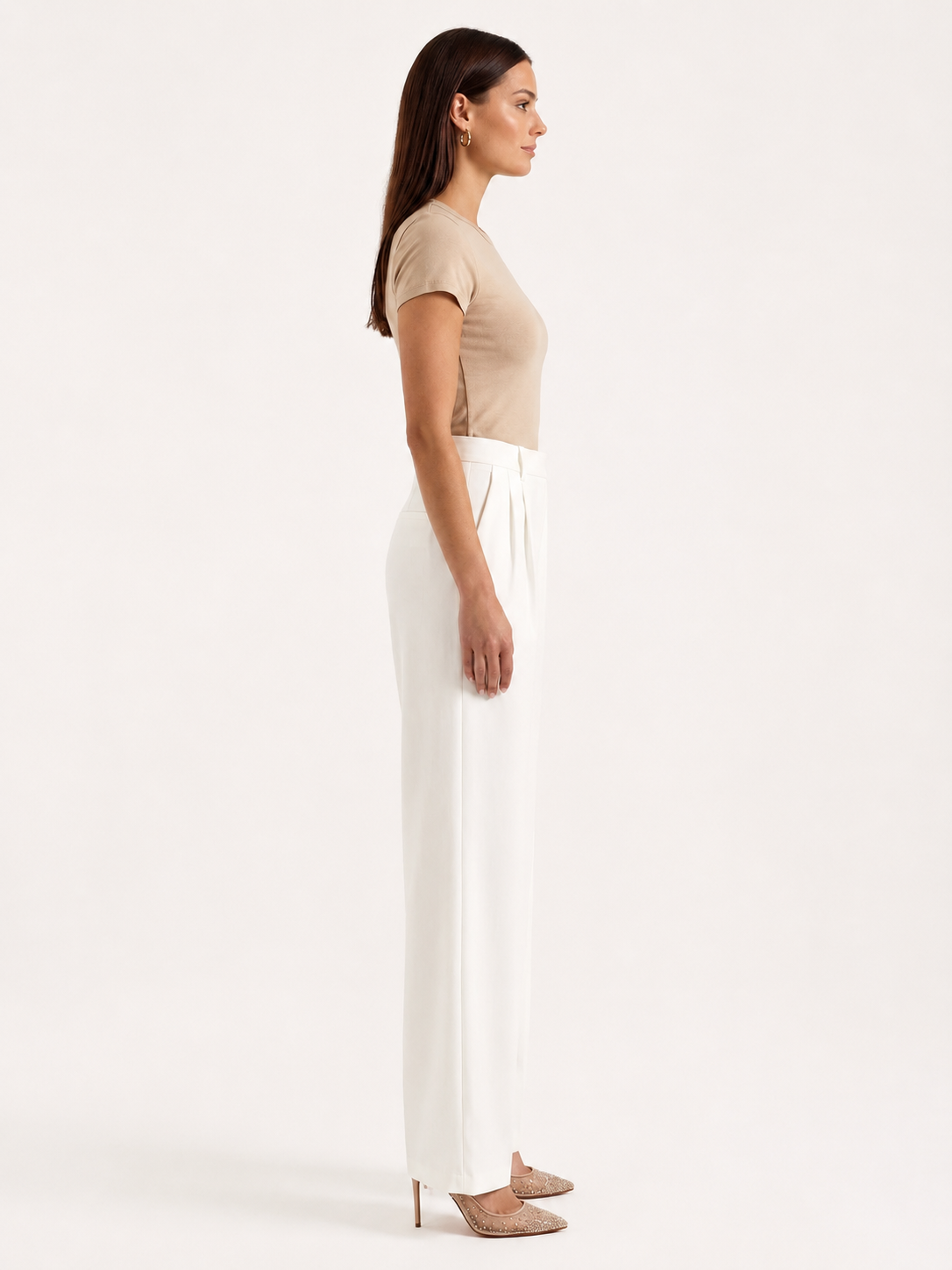 Dames High-Waisted Broek – Slim Fit, Geschikt voor Werk en Dagelijks Gebruik