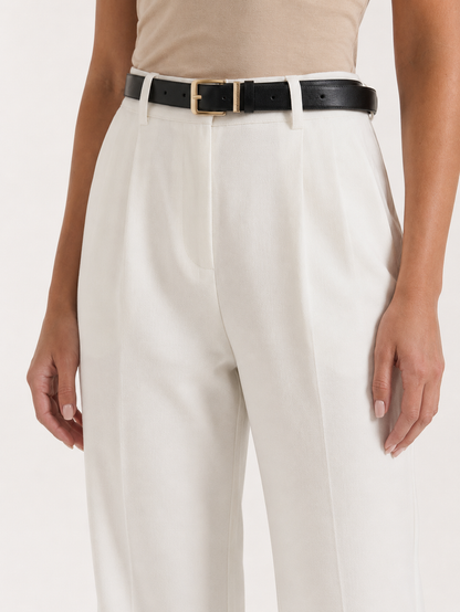 Dames High-Waisted Broek – Slim Fit, Geschikt voor Werk en Dagelijks Gebruik