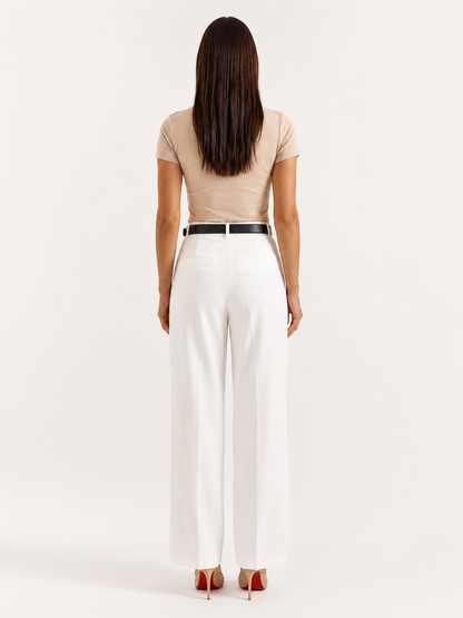Dames High-Waisted Broek – Slim Fit, Geschikt voor Werk en Dagelijks Gebruik
