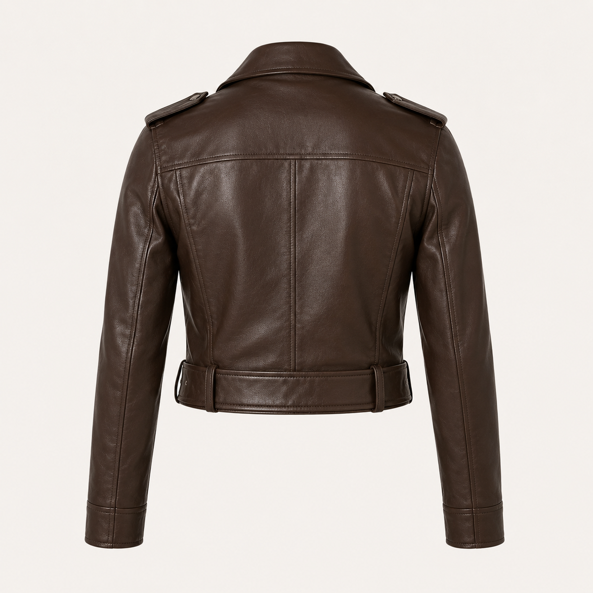Dames Cropped Bikerjack – Kort Getailleerd, Casual Tussenjas voor Lente en Herfst