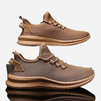 Brown Women's Breathable Chunky Sole Lightweight Lace-Up Sneakers - Casual shoes - Photo 3