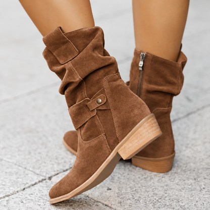 Botas ortopédicas para mujer con cremallera lateral y corte holgado