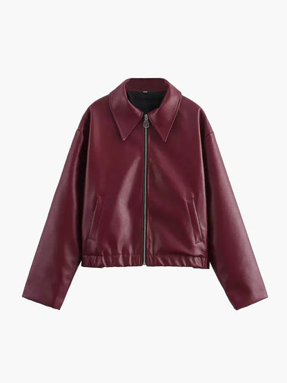 Romy - Stijlvolle Burgundy Leren Damesjas