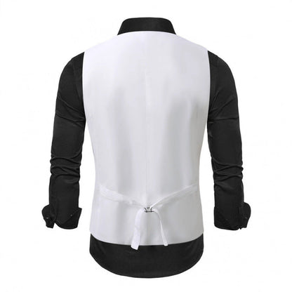 Heren Glitter Gilet met Satijnen Kraag - Feestelijk Vest
