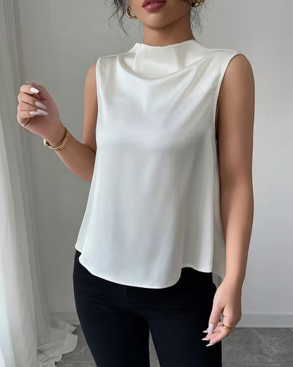 Dames Getailleerde Tank Top – Asymmetrisch V-Rug Design voor Casual Gebruik