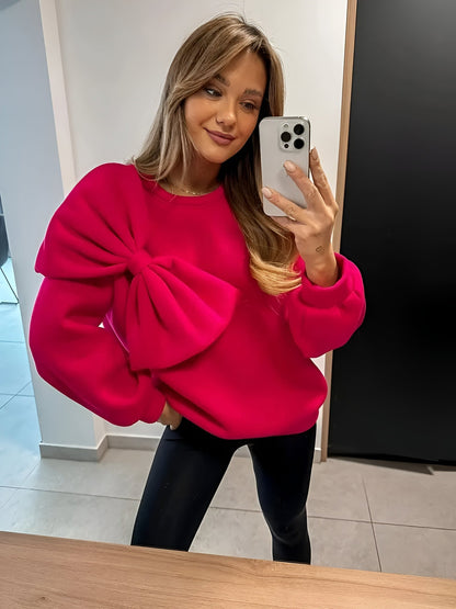 Blue - Sweatshirt met Strik