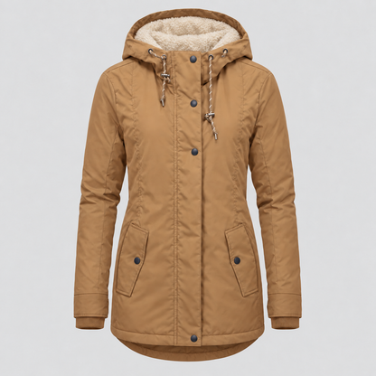 Dames Lange Waterdichte Winterjas – Met Capuchon, Warme Voering, Casual voor Koud Weer