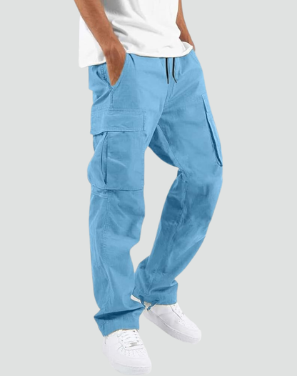 Heren Cargo Broek met Meerdere Zakken en Verstelbare Taille