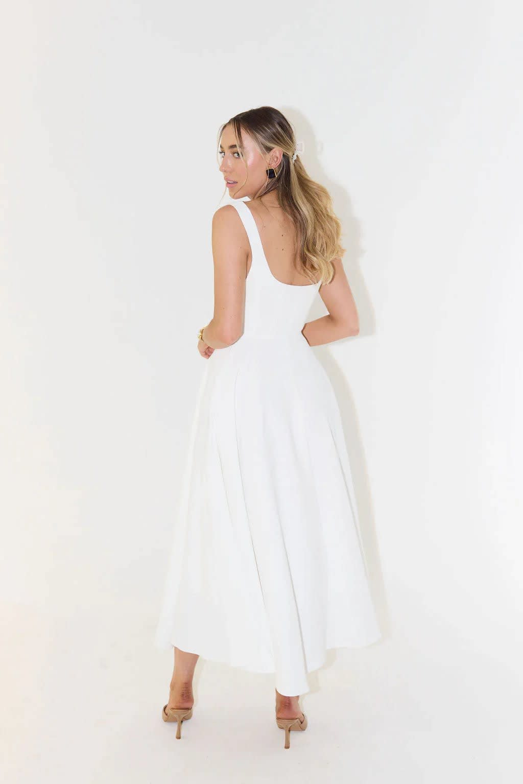 Iona Square Neck Cocktail Midi Dress_4