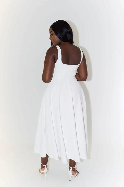 Iona Square Neck Cocktail Midi Dress_7