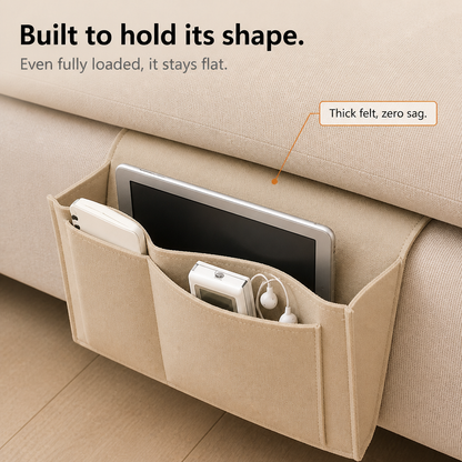 Bedside Organizer Onder Matras – Hangende Opbergtas van Vilt