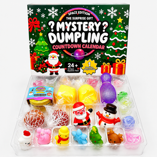 Boîte du calendrier de l'Avent Boulettes Squishy avec 24 surprises de jouets squishy