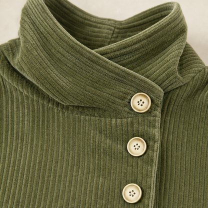 Dames Jack met Asymmetrische Knopen en Ribstructuur