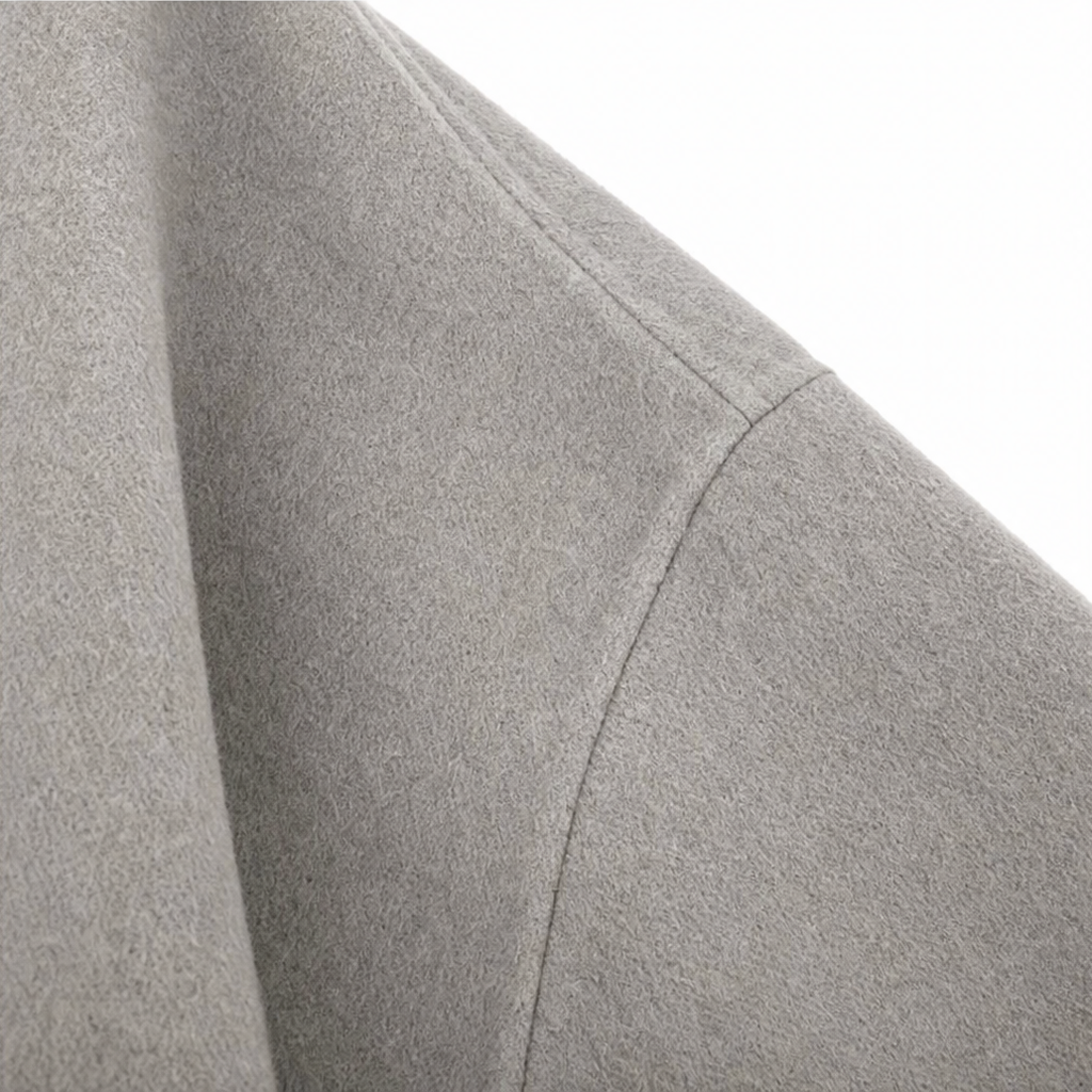 Dames Wikkelcape Jas met Asymmetrische Knoopkraag