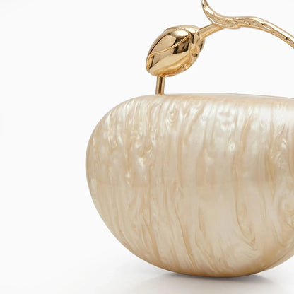 Transparent acrylic clutch bag with a sleek rectangular shape, featuring gold tone clasp and chain strap — view 14 — view 14