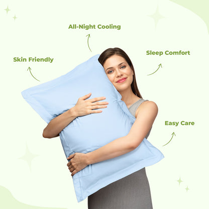 cooling pillowcase in blue