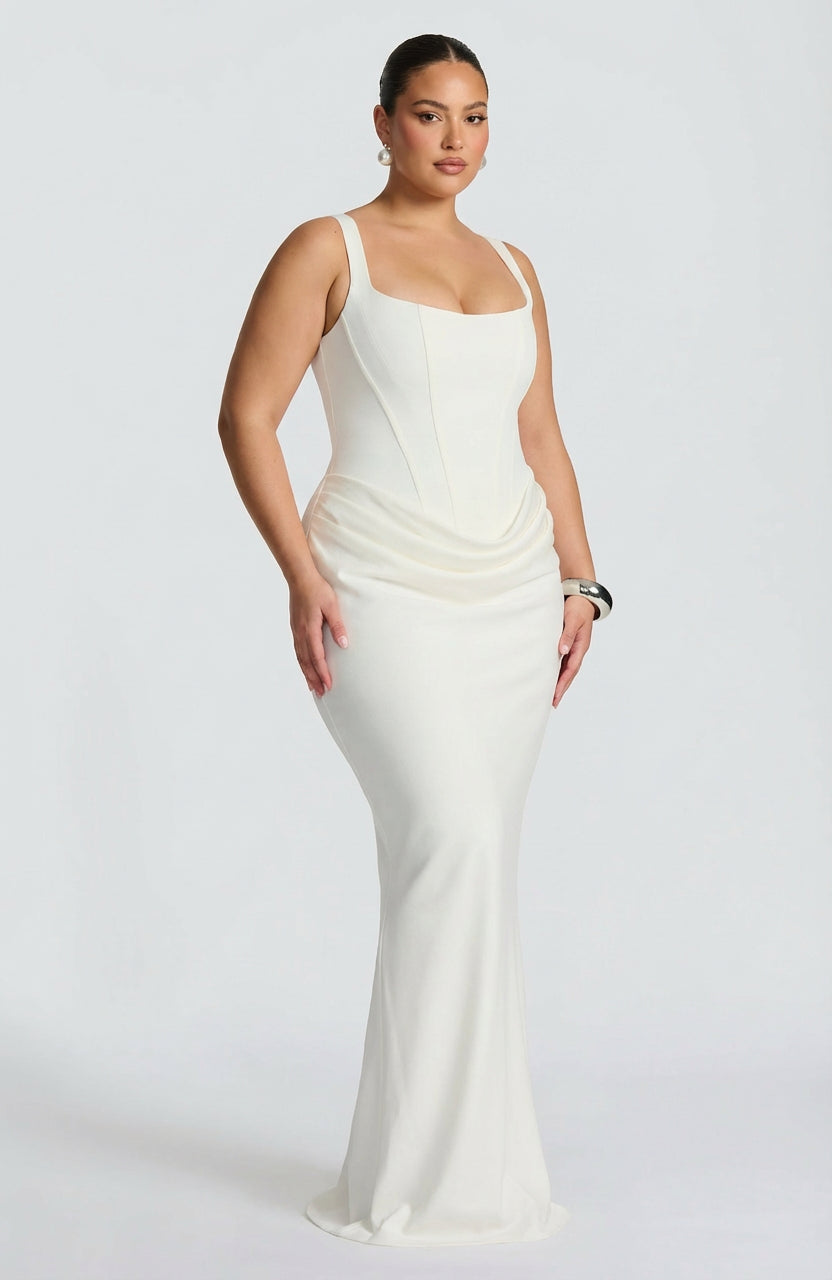 Dames Maxi Jurk met Vierkante Hals