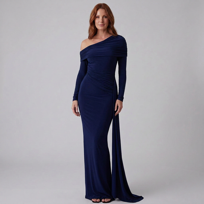 Dames Gala Jurk Zwangerschap One-Shoulder Maxi Stretch