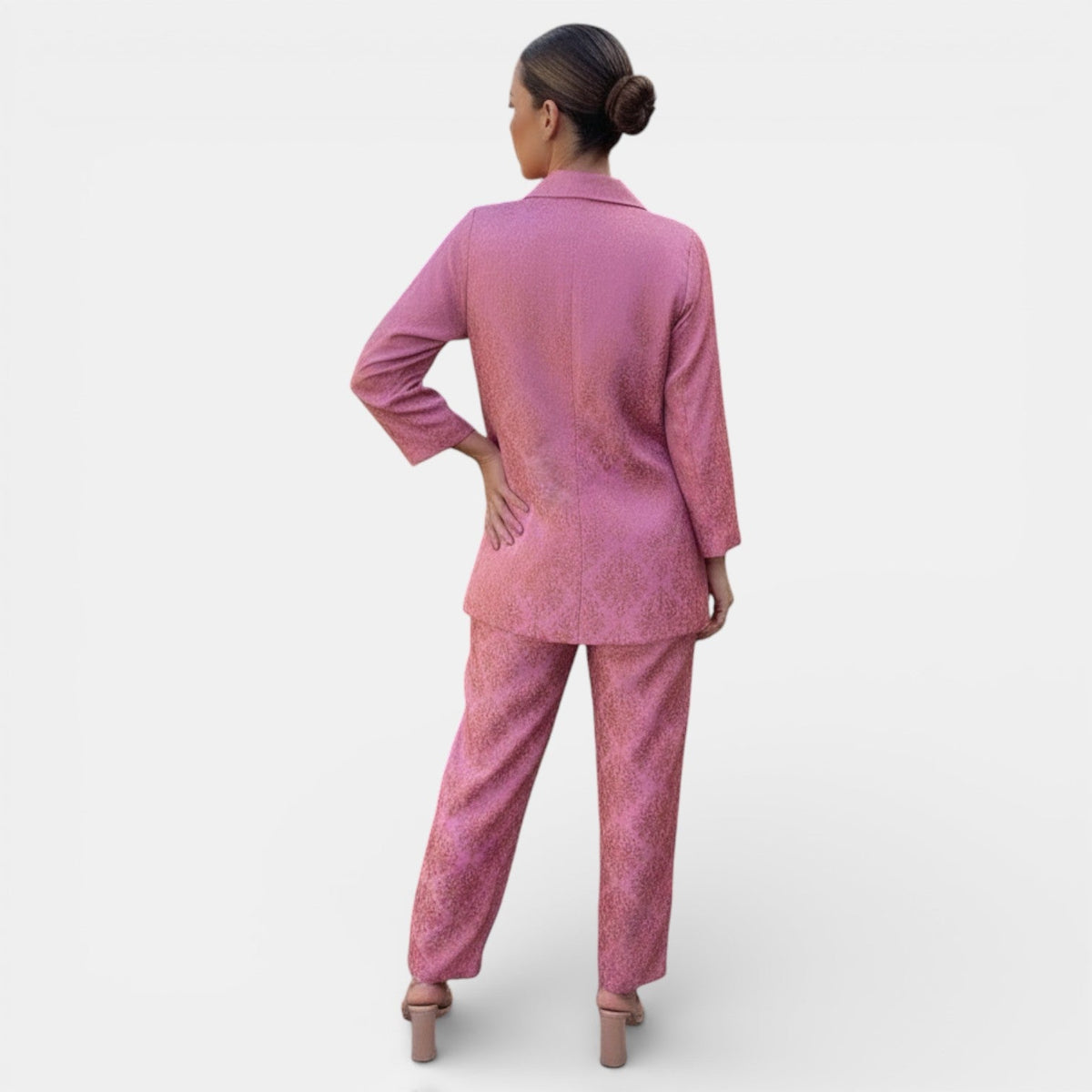Dames Blazer Set met Wide Leg Broek – Twee-Delig Pak