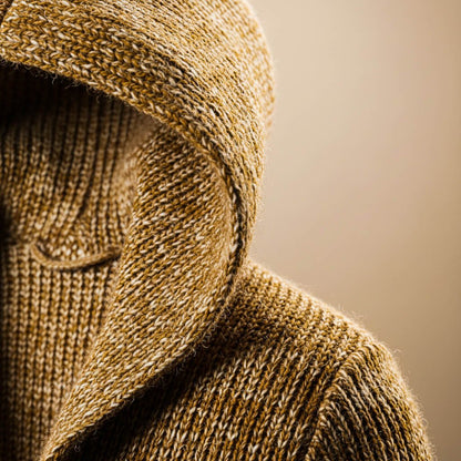 Soren | Men's Chunky Knit Hooded Duffle Cardigan